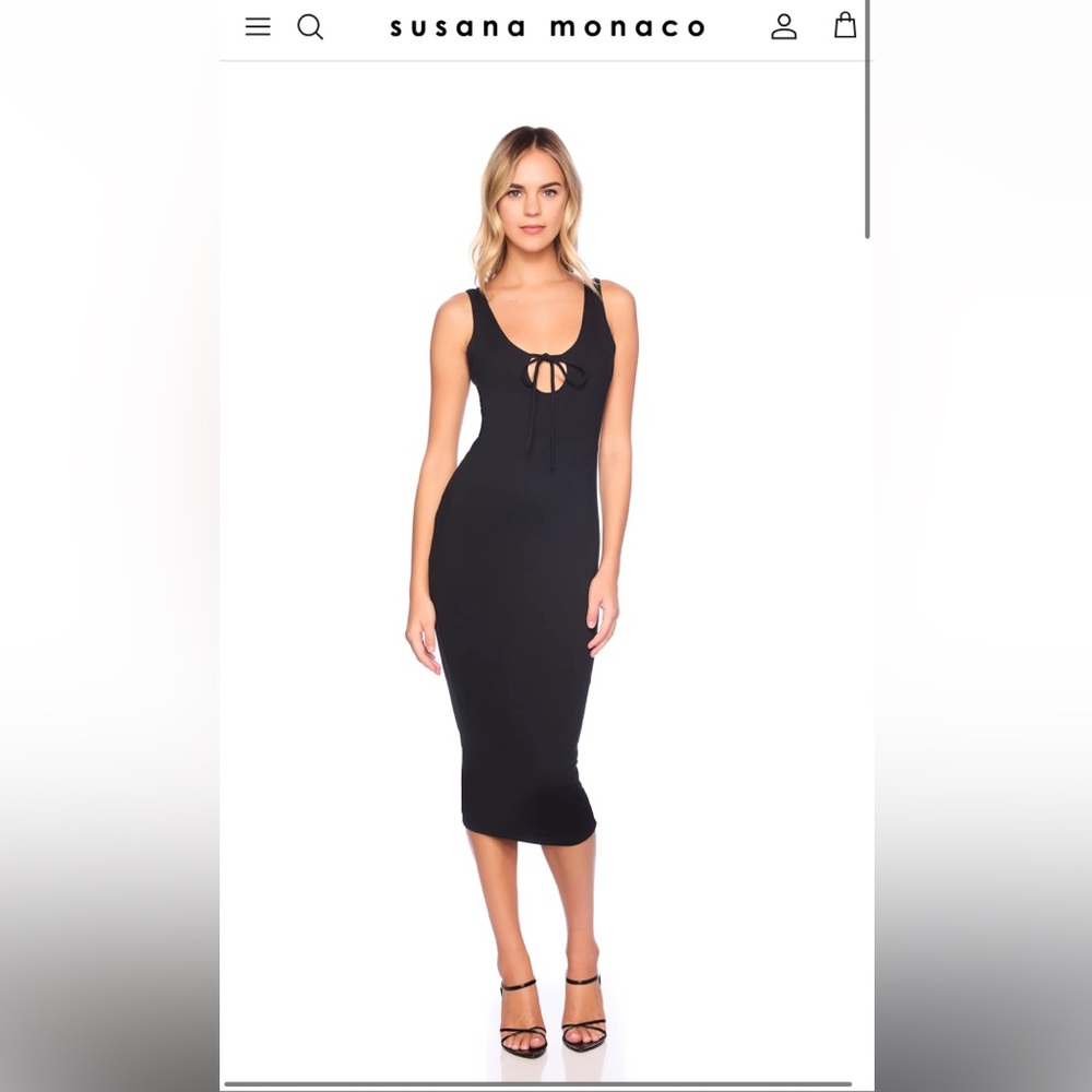Susana Monaco black cut out dress